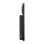 Powerbank sans fil magnétique pour téléphone portable 5 000 mAh couleur noir vue latérale