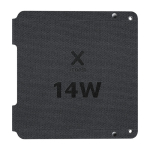 Panneau solaire pliable pour appareils électroniques 14W couleur noir deuxième vue frontale