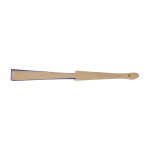 Éventail à main fabriqué en bois et polyester avec design uni couleur bleu roi deuxième vue frontale