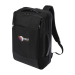 Sac à dos résistant pour ordinateur portable en polyester recyclé 17” couleur noir vue impression transfert