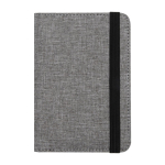 Porte-passeport RFID en polyester recyclé avec plusieurs poches couleur gris chiné deuxième vue frontale