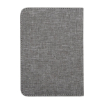 Porte-passeport RFID en polyester recyclé avec plusieurs poches couleur gris chiné deuxième vue arrière