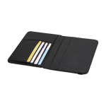 Porte-passeport RFID en polyester recyclé avec plusieurs poches couleur gris chiné deuxième vue