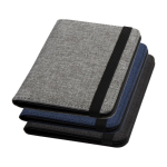Porte-passeport RFID en polyester recyclé avec plusieurs poches couleur gris chiné deuxième vue en couleurs