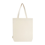 Sac en coton biologique avec de longues anses 180 g/m² 11L couleur naturel deuxième vue arrière