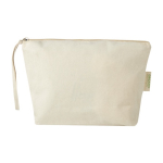 Grande trousse de toilette en coton biologique avec dragonne 180 g/m² couleur naturel deuxième vue frontale