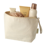 Grande trousse de toilette en coton biologique avec dragonne 180 g/m² couleur naturel deuxième vue