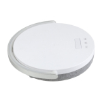 Enceinte Prixton 4 en 1 de 10W avec LED et base de charge sans fil couleur blanc deuxième vue frontale