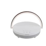 Enceinte Prixton 4 en 1 de 10W avec LED et base de charge sans fil couleur blanc