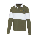 Polo unisexe en coton biologique style rugby 280 g/m² Elevate NXT vue impression sérigraphique