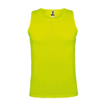 T-shirt de sport pour enfant 140 g/m² Roly Kinder-Sportshirt mit abnehmbarem Etikett, 140 g/m2, Roly couleur jaune fluorescent