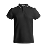 Polo de sport enfant en polyester à manches courtes 140 g/m² Roly Kurzarm-Kinder-Sport-Polo aus Polyester, 140 g/m2 Roly couleur blanc/noir