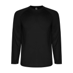 T-shirt technique pour enfants à manches longues 150 g/m² Roly Technisches Langarm-Sport-T-Shirt für Kinder, 150 g/m2 Roly couleur noir