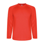 T-shirt technique pour enfants à manches longues 150 g/m² Roly Technisches Langarm-Sport-T-Shirt für Kinder, 150 g/m2 Roly couleur rouge