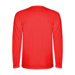 T-shirt technique pour enfants à manches longues 150 g/m² Roly Technisches Langarm-Sport-T-Shirt für Kinder, 150 g/m2 Roly couleur rouge deuxième vue arrière