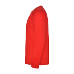 T-shirt technique pour enfants à manches longues 150 g/m² Roly Technisches Langarm-Sport-T-Shirt für Kinder, 150 g/m2 Roly couleur rouge vue latérale