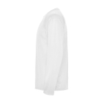 T-shirt technique pour enfants à manches longues 150 g/m² Roly Technisches Langarm-Sport-T-Shirt für Kinder, 150 g/m2 Roly couleur blanc vue latérale