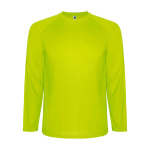 T-shirt technique pour enfants à manches longues 150 g/m² Roly Technisches Langarm-Sport-T-Shirt für Kinder, 150 g/m2 Roly couleur jaune fluorescent