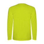 T-shirt technique pour enfants à manches longues 150 g/m² Roly Technisches Langarm-Sport-T-Shirt für Kinder, 150 g/m2 Roly couleur jaune fluorescent deuxième vue arrière