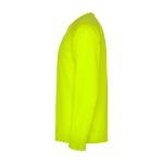 T-shirt technique pour enfants à manches longues 150 g/m² Roly Technisches Langarm-Sport-T-Shirt für Kinder, 150 g/m2 Roly couleur jaune fluorescent vue latérale