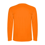 T-shirt technique pour enfants à manches longues 150 g/m² Roly Technisches Langarm-Sport-T-Shirt für Kinder, 150 g/m2 Roly couleur orange fluorescent deuxième vue arrière