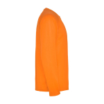 T-shirt technique pour enfants à manches longues 150 g/m² Roly Technisches Langarm-Sport-T-Shirt für Kinder, 150 g/m2 Roly couleur orange fluorescent deuxième vue latérale