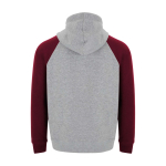 Sweat bicolore à capuche pour enfant 280 g/m² Roly Badet couleur bordeaux deuxième vue arrière