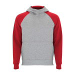 Sweat bicolore à capuche pour enfant 280 g/m² Roly Badet couleur rouge