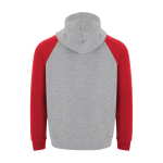 Sweat bicolore à capuche pour enfant 280 g/m² Roly Badet couleur rouge deuxième vue arrière