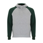 Sweat bicolore à capuche pour enfant 280 g/m² Roly Badet couleur vert bouteille