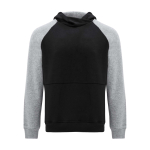 Sweat bicolore à capuche pour enfant 280 g/m² Roly Badet couleur noir mat