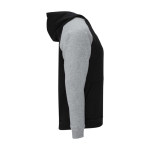 Sweat bicolore à capuche pour enfant 280 g/m² Roly Badet couleur noir mat deuxième vue latérale