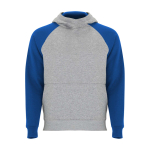Sweat bicolore à capuche pour enfant 280 g/m² Roly Badet couleur bleu roi