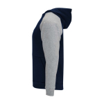 Sweat bicolore à capuche pour enfant 280 g/m² Roly Badet couleur bleu marine vue latérale
