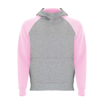 Sweat bicolore à capuche pour enfant 280 g/m² Roly Badet couleur rose clair 