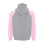 Sweat bicolore à capuche pour enfant 280 g/m² Roly Badet couleur rose clair  deuxième vue arrière