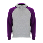Sweat bicolore à capuche pour enfant 280 g/m² Roly Badet couleur mauve