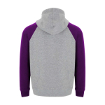 Sweat bicolore à capuche pour enfant 280 g/m² Roly Badet couleur mauve deuxième vue arrière