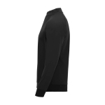 Sweat-shirt enfant à manches longues avec zip court 200 g/m² Roly Langarm-Kinder-Sweatshirt mit Logo, 200 g/m2 Roly couleur noir vue latérale