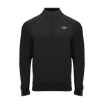 Sweat-shirt enfant à manches longues avec zip court 200 g/m² Roly Langarm-Kinder-Sweatshirt mit Logo, 200 g/m2 Roly couleur noir vue impression sérigraphique
