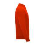 Sweat-shirt enfant à manches longues avec zip court 200 g/m² Roly Langarm-Kinder-Sweatshirt mit Logo, 200 g/m2 Roly couleur rouge deuxième vue latérale