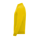 Sweat-shirt enfant à manches longues avec zip court 200 g/m² Roly Langarm-Kinder-Sweatshirt mit Logo, 200 g/m2 Roly couleur jaune vue latérale