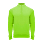 Sweat-shirt enfant à manches longues avec zip court 200 g/m² Roly Langarm-Kinder-Sweatshirt mit Logo, 200 g/m2 Roly couleur vert fluorescent