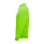 Sweat-shirt enfant à manches longues avec zip court 200 g/m² Roly Langarm-Kinder-Sweatshirt mit Logo, 200 g/m2 Roly couleur vert fluorescent vue latérale