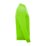 Sweat-shirt enfant à manches longues avec zip court 200 g/m² Roly Langarm-Kinder-Sweatshirt mit Logo, 200 g/m2 Roly couleur vert fluorescent deuxième vue latérale