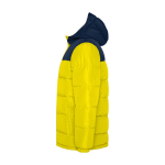 Doudoune pour enfant en polyester avec poignets élastiques Roly Gepolsterte Kinderjacke aus Polyester, Roly couleur jaune vue latérale