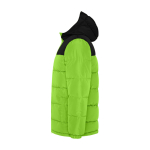 Doudoune pour enfant en polyester avec poignets élastiques Roly Gepolsterte Kinderjacke aus Polyester, Roly couleur vert lime vue latérale
