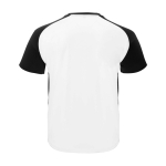 T-shirt de sport pour enfant bicolore 140 g/m² Roly Bugatti couleur noir deuxième vue arrière