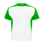T-shirt de sport pour enfant bicolore 140 g/m² Roly Bugatti couleur vert