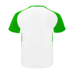 T-shirt de sport pour enfant bicolore 140 g/m² Roly Bugatti couleur vert deuxième vue arrière